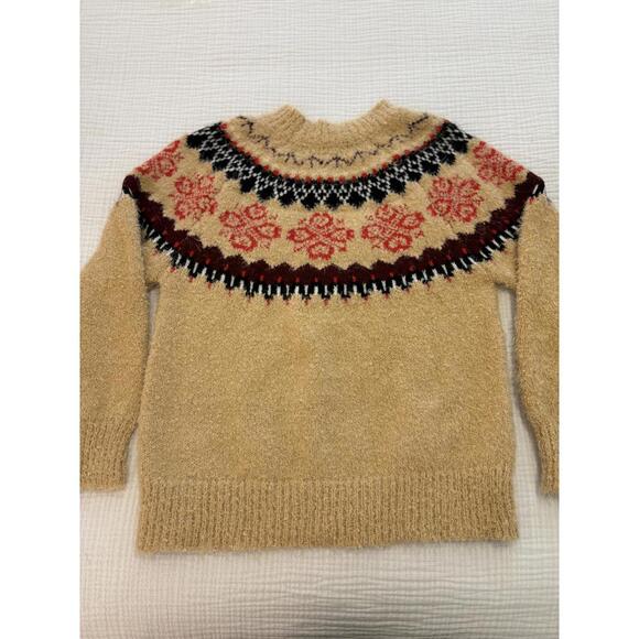 Altar'd State Tan Multi Color Patterned Sweater - Picture 6 of 6